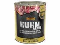 6x 800g Super Premium Huhn & Ente mit Hirse & Karotten Belcando Hundefutter nass