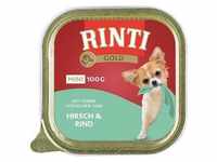 24 x 100g Mini Gold Hirsch & Rind Rinti Hundefutter nass