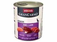 6x 800g animonda GranCarno Original Senior Rind & Lamm Hundenassfutter