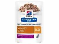 12 x 85g Kidney Care mit Rind Hill's Prescription Diet Katzenfutter nass