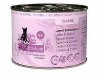 6 x 200g Lamm & Kaninchen catz finefood Katzenfutter nass