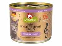 6 x 200g Symphonie Wild & Huhn Granatapet getreidefreies Katzenfutter nass