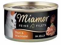 6 x100g Feine Filets, Thunfisch & Wachtelei in jelly Miamor Katzenfutter nass