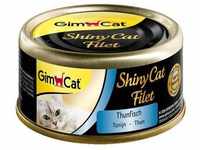 24 x 70g ShinyCat Filet Thunfisch GimCat Katzenfutter nass