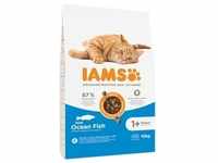 10 kg Vitality Ausgewachsene Katzen mit Seefisch IAMS Katzenfutter trocken