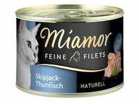 6 x 156g Feine Filets Naturelle Skipjack-Thunfisch Miamor Katzenfutter nass