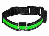 Eyenimal LED-Leuchthalsband - grün - Halsumfang 50 - 65 cm, B 25 mm