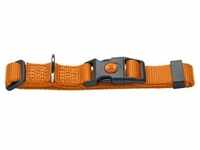 HUNTER Halsband London, orange Vario Basic Gr.M: 30-46cm Halsumfang, B10mm Hund