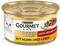 Sparpaket Gourmet Gold Zarte Häppchen 48 x 85 g - Huhn & Leber...