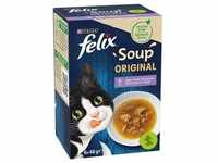 6x 48g Soup Felix Gemischte Vielfalt Ergänzungsfutter für Katzen