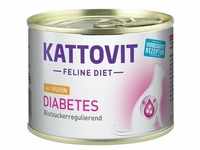 6 x 185g Diabetes/Gewicht Huhn Kattovit Katzenfutter nass