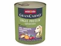 6x 800g animonda GranCarno Adult Superfoods Lamm + Amaranth, Cranberries,...