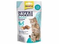 6x 60g GimCat Nutri Pockets Dental mit Geflügel Katzensnacks