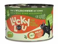 6x 200g Adult Rind & Wildschwein Lucky Lou Katzenfutter nass
