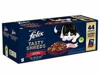 44 x 80g Tasty Shreds Geschmacksvielfalt vom Land Felix Katzenfutter nass
