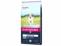 12kg Eukanuba Grain Free Adult Small / Medium Breed mit Lachs Hundefutter...