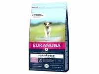 3kg Eukanuba Grain Free Puppy Small / Medium Breed mit Lachs Hundefutter trocken