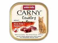 32x 100g animonda Carny Country Adult Rind, Ente + Rentier Katzenfutter nass