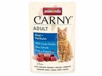 12x 85g Carny Rind + Perlhuhn animonda Nasfutter für Katzen