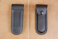 Braunes Lederetui,l&auml;ngs und quer tragbar f&uuml;r Messer bis max 13cm Heftl&auml;nge