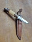 Helle Outdoormesser Modell 99 Harding Palisander Birkenholz Lederscheide