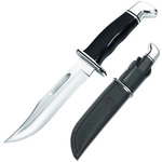 Buck Special 119,Bowie-Klinge, HC,Ebonite-Griff Lederscheide