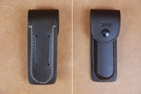 schlankes Lederetui braun f&uuml;r Taschenmesser bis Heftl&auml;nge 13cm
