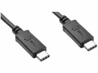 Goobay USB 3.0 USB-C Anschlusskabel USB-C Stecker auf Stecker 0,5m schwarz