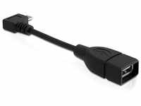 USB Kabel OTG USB micro-B Stecker auf USB A Buchse 11cm