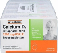 PZN-DE 06784729, CALCIUM D3-ratiopharm forte Brausetabletten 100 St, Grundpreis: