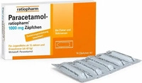 PZN-DE 03953611, PARACETAMOL-ratiopharm 1.000 mg Z&auml;pfchen 10 St, Grundpreis: &euro;