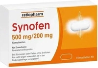 PZN-DE 18218515, ratiopharm SYNOFEN 500 mg/200 mg Filmtabletten 20 St, Grundpreis: