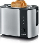 SEVERIN AT2589, Severin AT2589 Toaster Kompakt-Toaster, Edelstahl geb&uuml;rstet -