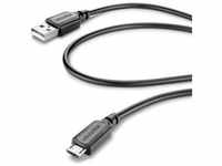 CELLULARLINE USBDATACABMICROUSB, Cellularline Micro USB Kabel 1m schwarz