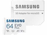SAMSUNG MB-MC64KA/EU, Samsung EVO Plus microSDXC 64GB Kit V30 MB-MC64KA/EU inkl.