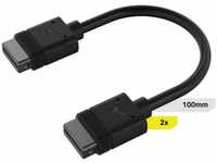 Corsair CL-9011121-WW, Corsair iCUE LINK Cable Connector gerade - schwarz, 10 cm 2er
