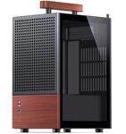 Jonsbo T6 PC Geh&auml;use, Mini-Tower, Mini-ITX, Tempered Glass, Holz - schwarz GEJB-153