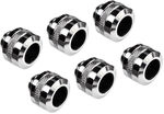 Alphacool Eiszapfen Pro Anschluss 13mm Hardtube Fitting G1/4, 6-Pack - chrome