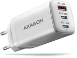AXAGON ACU-DPQ65W 1x USB-A / 2x USB-C, PD 3.0 / QC4+ / PPS, 65W, wei&szlig; ZUUS-693