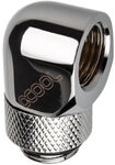 Alphacool Eiszapfen Adapter 90 Grad G1/4 Zoll AG auf G1/4 Zoll IG - drehbar, chrome