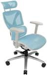 TX3 ThunderX3 XTC Ergonomischer B&uuml;rostuhl - wei&szlig;/blau GAGC-383