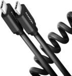 AXAGON BUCM-CM10TB Twister-Kabel, USB-C auf USB-C 2.0, schwarz - 0,6m ZUUS-559