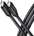AXAGON BUCM2-CM20AB Ladekabel USB-C zu USB-C 2.0, 2 m, PD 240 W 5 A, ALU - Schwarz