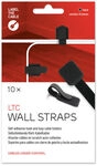 LABEL THE CABLE Wall Klettkabelhalter 10er Set - schwarz ZULC-020