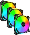 Montech RX120 PRO PWM Reverse L&uuml;fter, ARGB - 3er-Pack, 120mm, schwarz LUMT-028