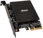 Akasa M.2 PCI-E SATA RGB LED Adapter Karte ZUUS-370