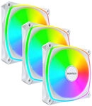 Montech RX120 PRO PWM Reverse L&uuml;fter, ARGB - 3er-Pack, 120mm, wei&szlig; LUMT-029