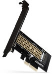 AXAGON PCEM2-N PCIe-3.0-x4-Adapter, 1x M.2-NVMe-SSD, bis 2280 - passive K&uuml;hlung