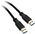 InLine USB 3.0 Kabel, A auf A, schwarz - 0,3m ZUUS-407