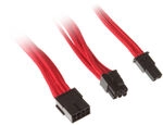SilverStone 8-Pin-PCIe auf 6+2-Pin-PCIe Verl&auml;ngerung - 250mm rot ZUAD-412